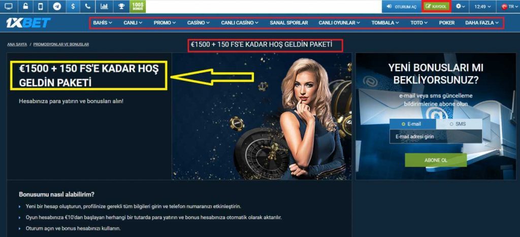1xbet nasıl promosyon kodunu kullanmak